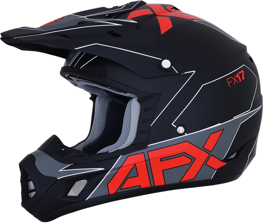 AFX FX-17 Offroad Helmet Aced Matte Black/Red