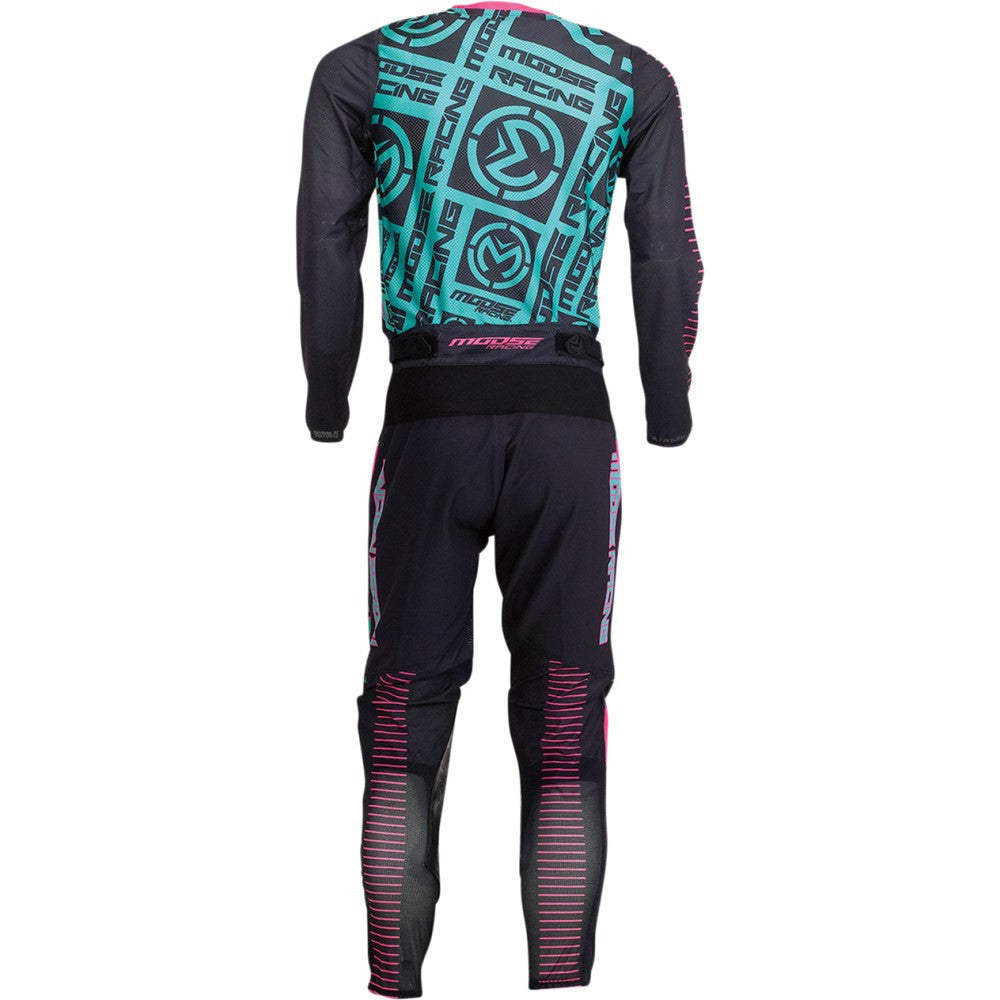Moose Racing 2022 Sahara Jersey Pant Combo Teal/Pink