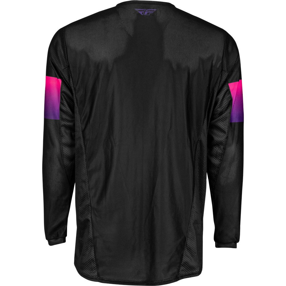 FLY Racing 2024 Youth Kinetic Mesh Khaos Jersey Pant Combo - Black/Purple/Pink