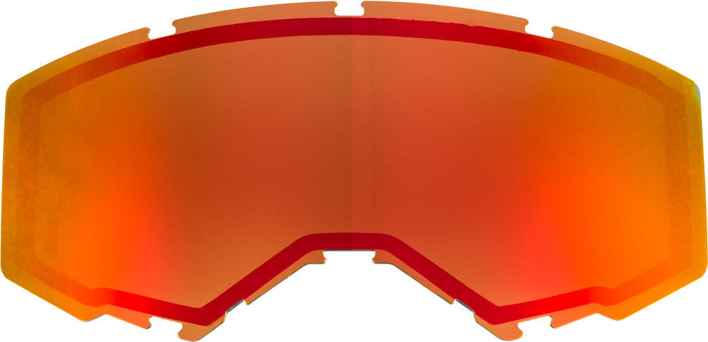 FLY RACING - FLB-017 - DUAL LENS W/O VENTS ADULT RED MIRROR/BROWN