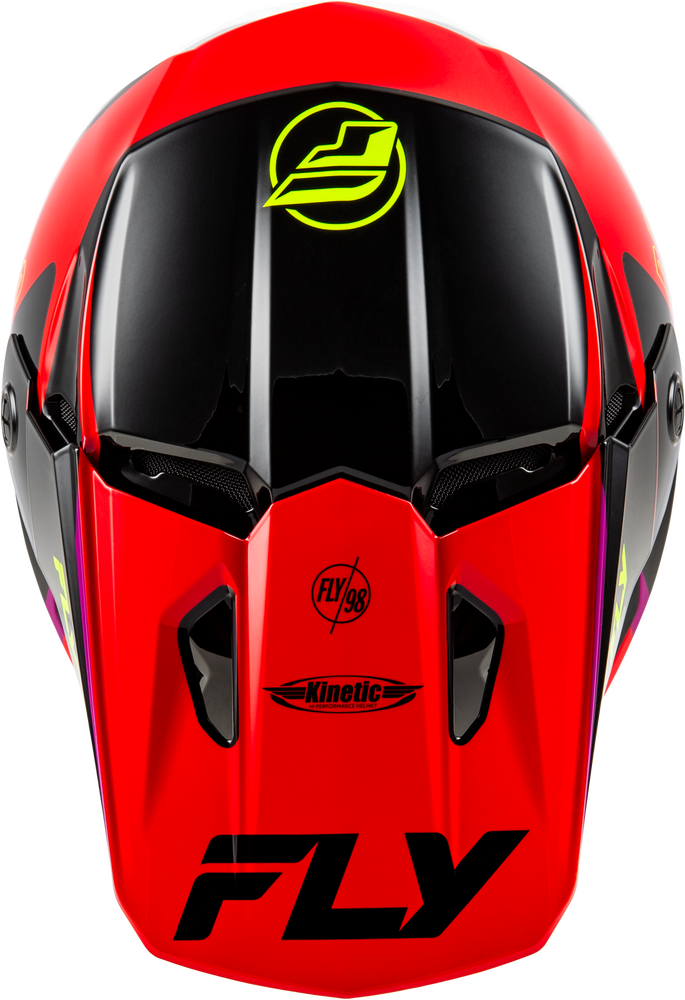 FLY Racing Kinetic Rally Offroad Helmet Red/Black/White