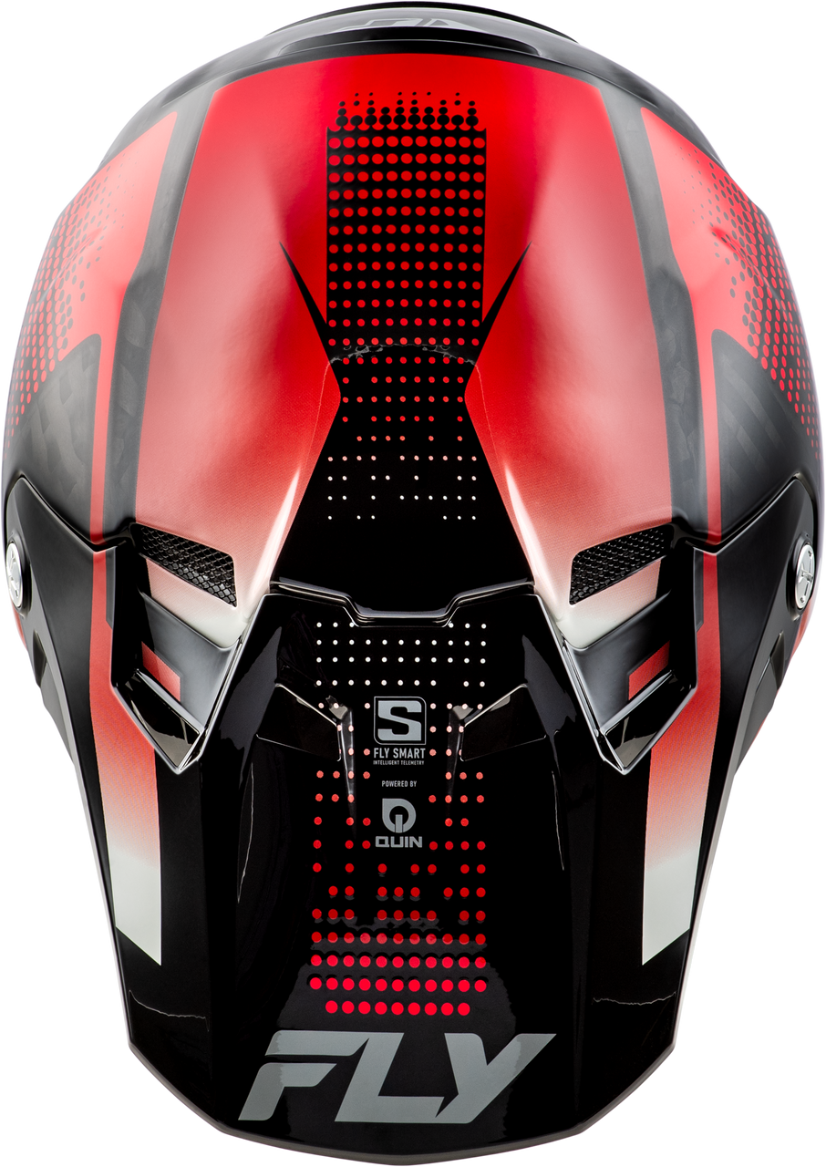FLY Racing 2025 Formula S Carbon Protocol Helmet Black Carbon/Red