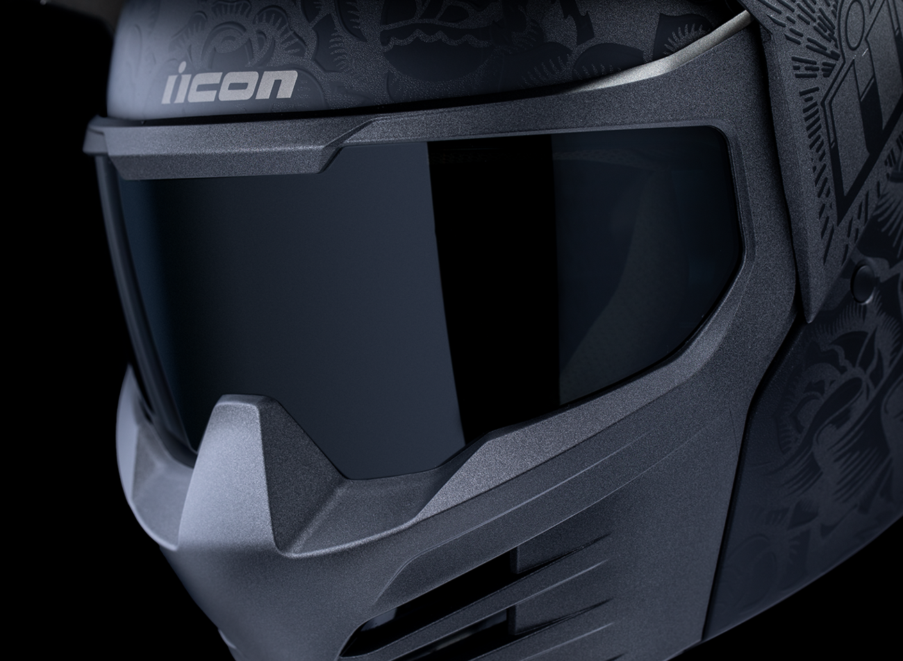 ICON Elsinore Full Face Helmet Darkgard Black