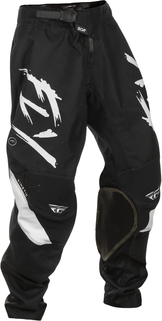 FLY Racing 2025 Youth Kinetic Stoke Pant Black/White