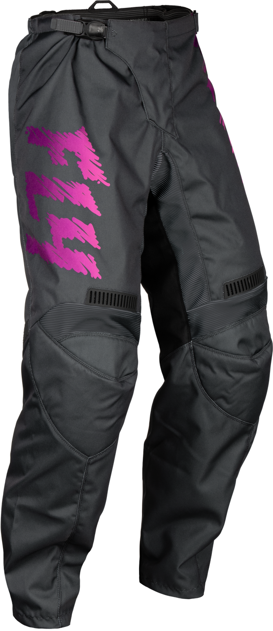 FLY Racing 2024 Youth F-16 Jersey Pant Combo Grey/Charcoal/Pink