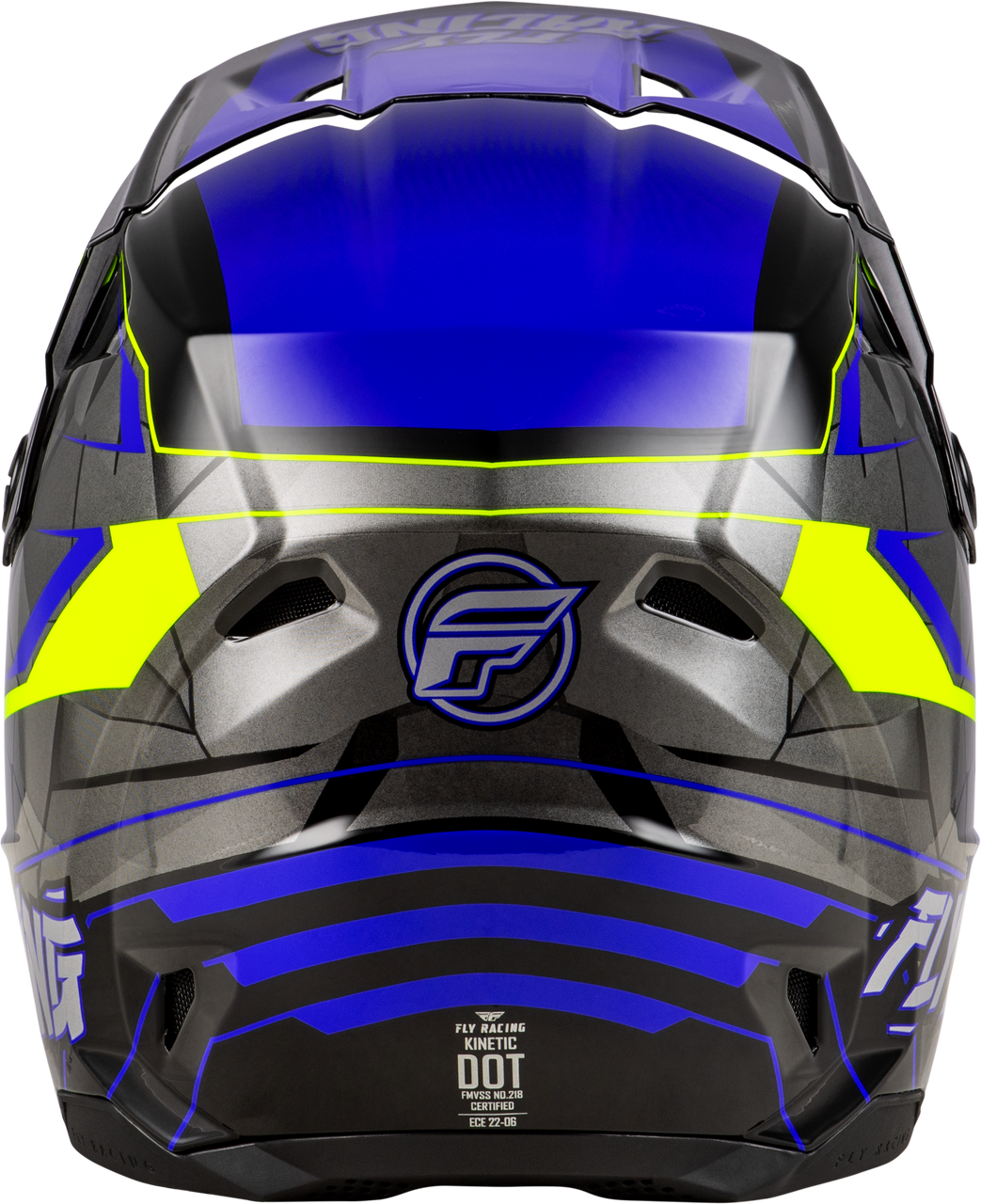 FLY Racing 2025 Youth Kinetic Scorched Helmet Blue/Grey/Hi-Vis