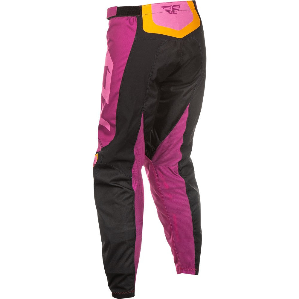 FLY Racing 2025 Womens F-16 Jersey Pant Combo Black/Mauve/Yellow