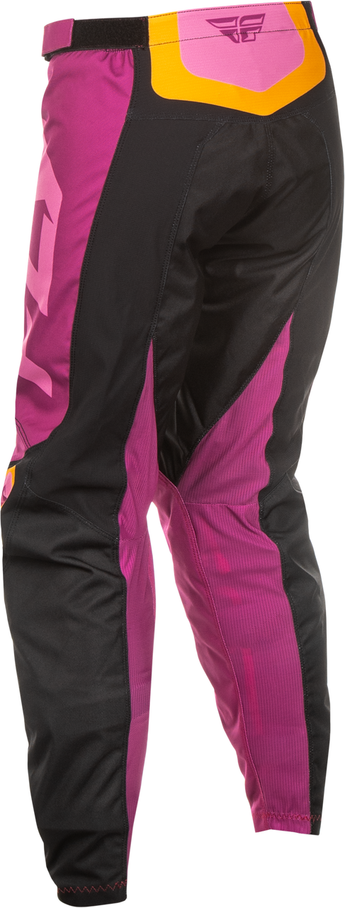 FLY Racing 2025 Womens F-16 Pant Black/Mauve/Yellow