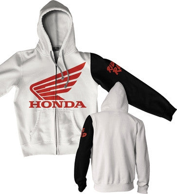 D'cor 2017 Honda Stamp Zip Hoody - White/Black