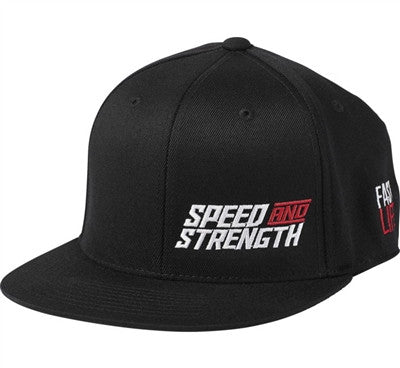 Speed and Strength Racer Snapback Hat - Black