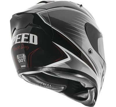 Speed and Strength Track Day SS2100 Full Face Helmet - Gloss Black/Grey