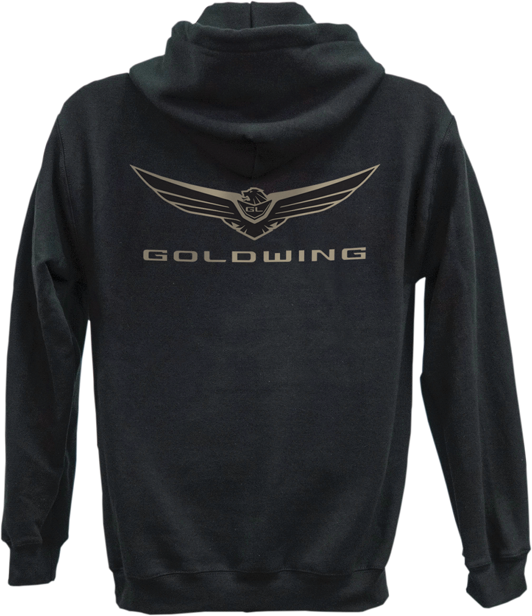 Factory Effex Gold Wing Mens Icon Zip-Up Hoodie Black
