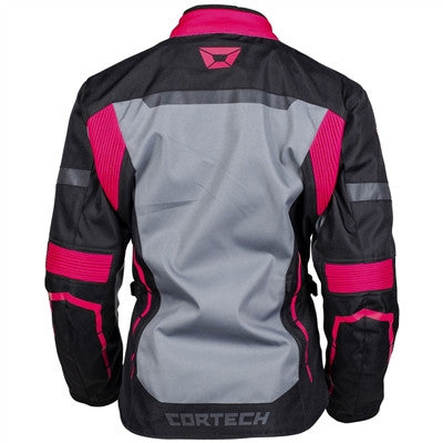 Cortech Womens Aero-Tec Textile Jacket - Black/Rubine/Gunmetal