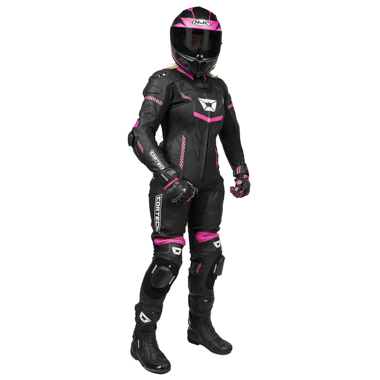 Cortech Womens Revo Sport Air 1-Piece Suit Black/Pink