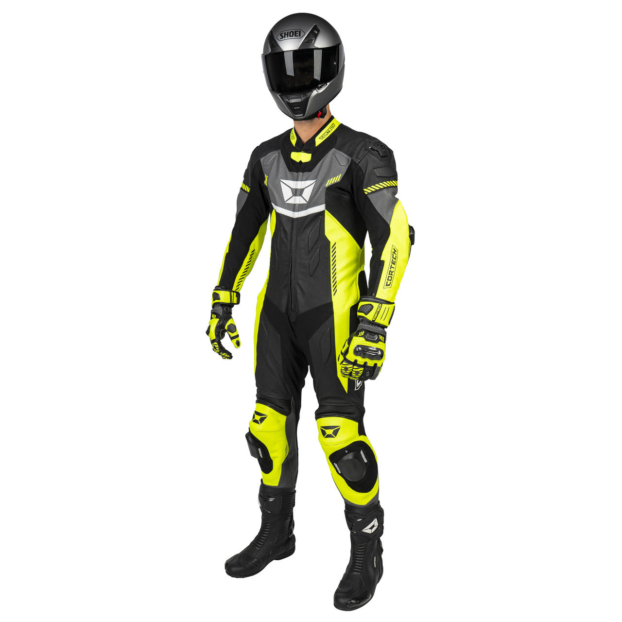Cortech Revo Sport Air 1-Piece Suit Hi-Viz/Gun