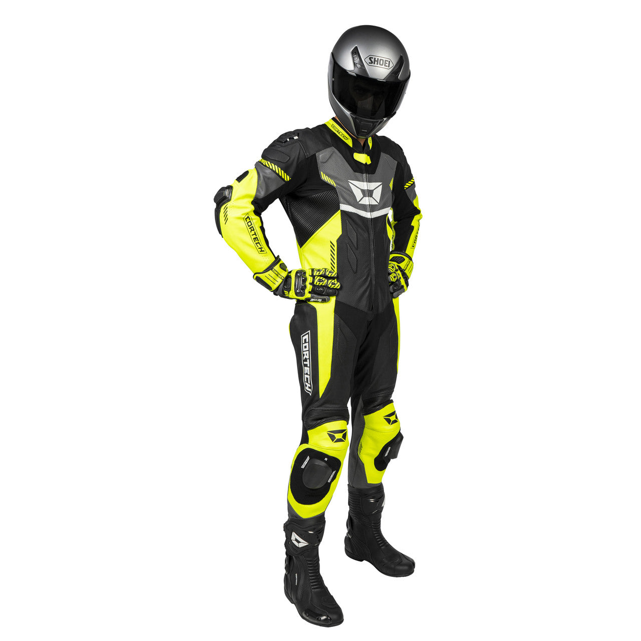 Cortech Revo Sport Air 1-Piece Suit Hi-Viz/Gun