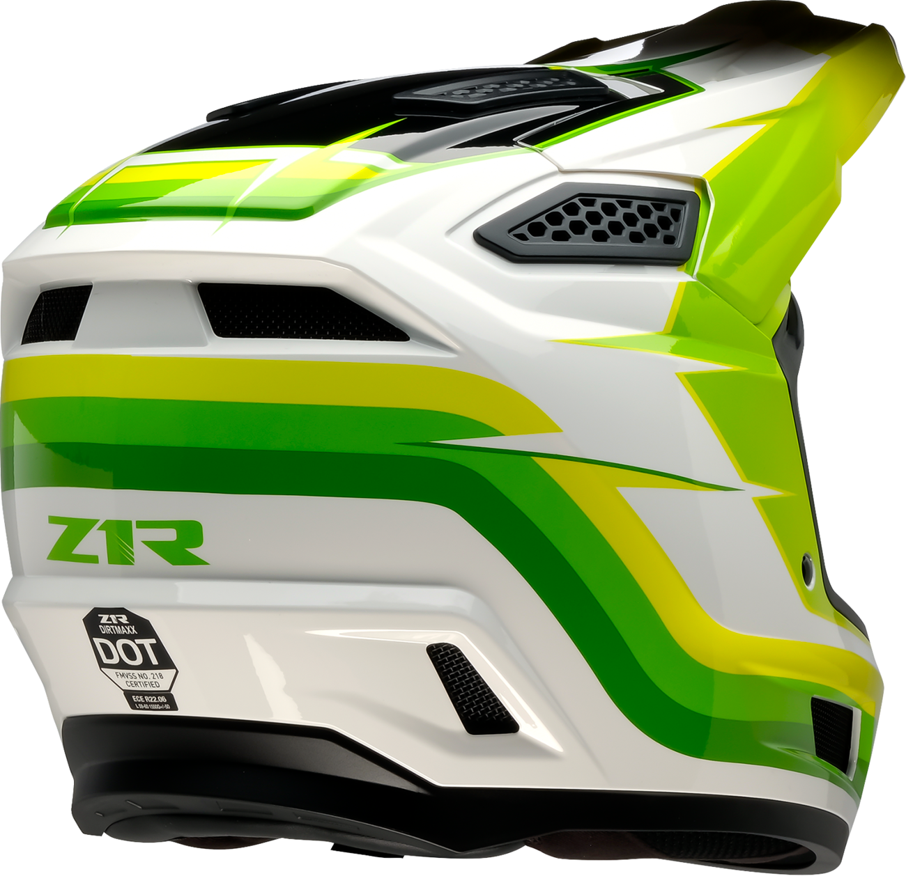 Z1R Dirt Maxx Offroad Helmet Vortex White/Green