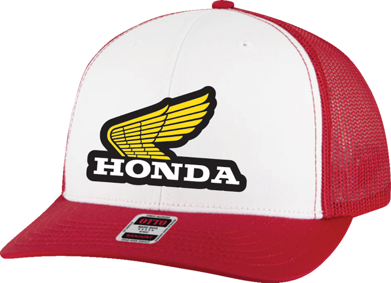 Factory Effex Honda Classic Snapback Hat White-Black-Red Mesh
