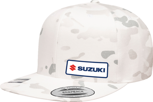 Factory Effex Suzuki Camo Snapback Hat White