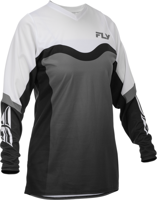 FLY Racing 2026 Womens F-16 Jersey Grey/Black/White