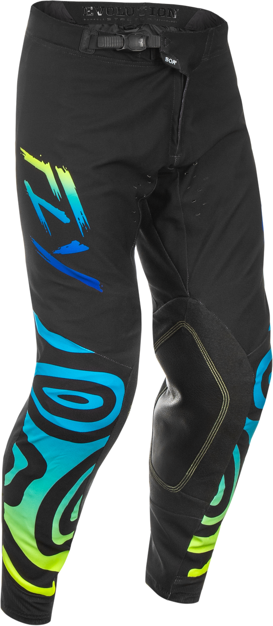 FLY Racing 2025 Evolution DST Zen Pant Black/Blue/Yellow