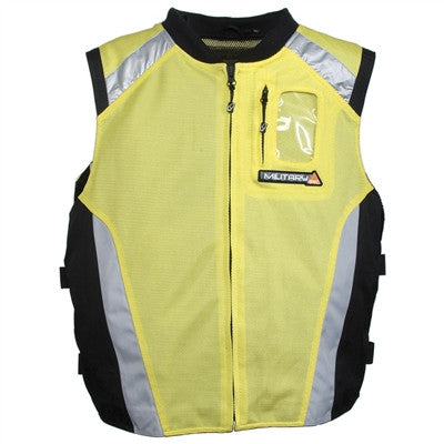 Joe Rocket Military Spec Mesh Vest - Yelllow/Black/Silver