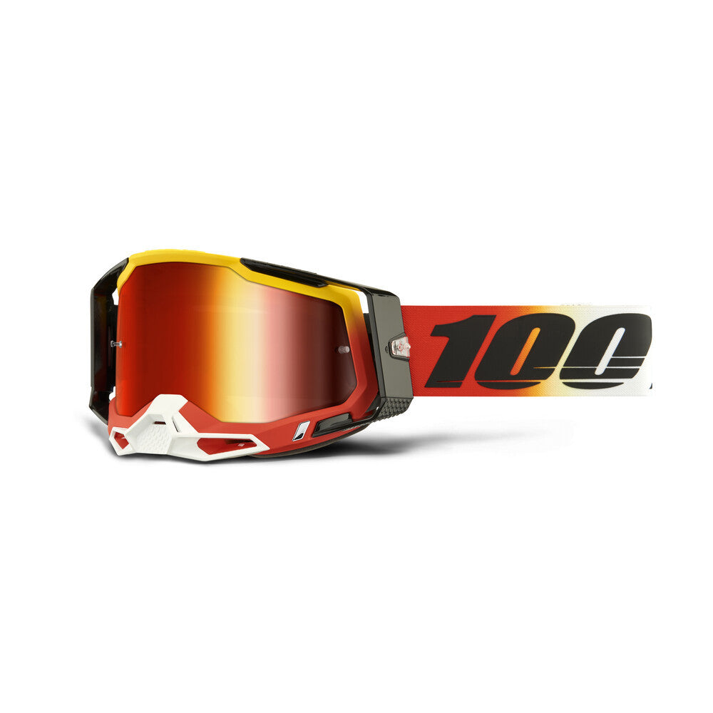 100% - 50010-00024 - RACECRAFT 2 GOGGLE OGUSTO MIRROR RED LENS