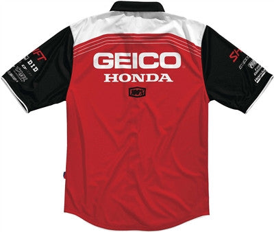 100% GEICO Honda Blitz Pit Shirt - Red