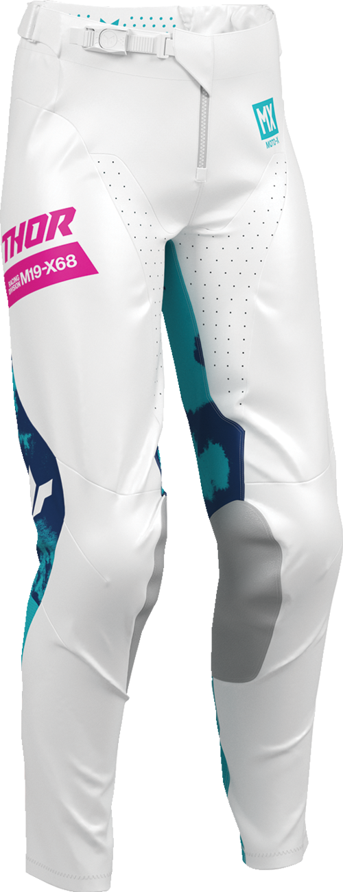 Thor 2026 Womens Launchmode Bleach White/Aqua Jersey Pant Combo
