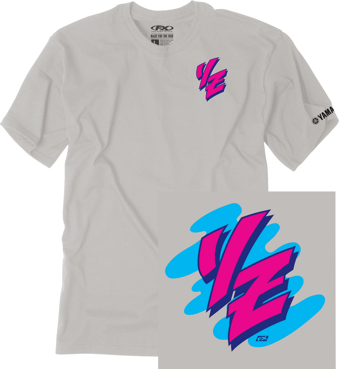 Factory Effex Yamaha Retro YZ T-Shirt Light Gray