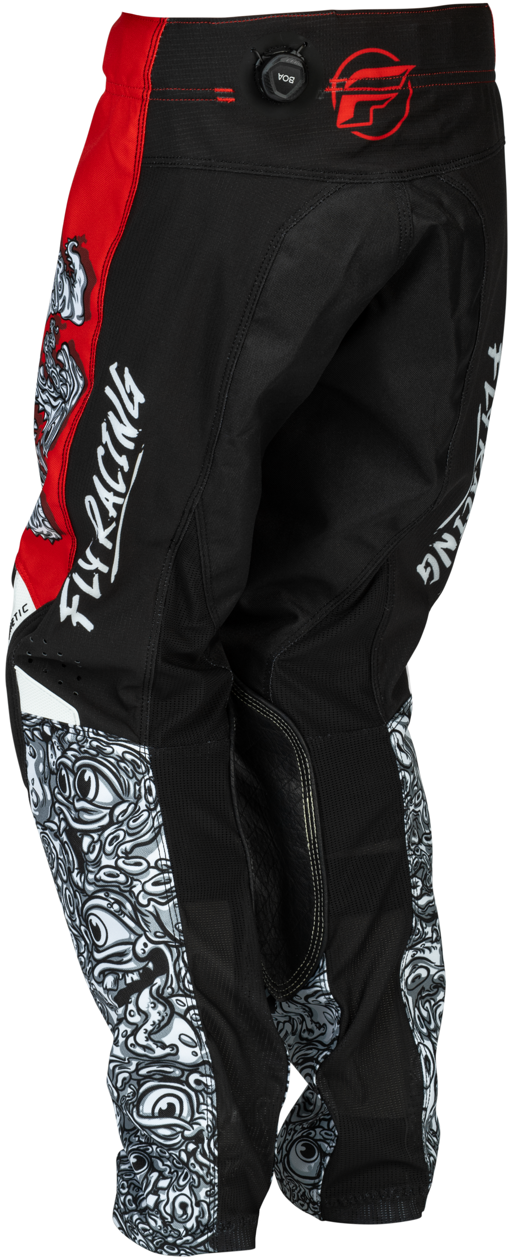 FLY Racing 2026 Youth Kinetic Mutant Red/White/Black Jersey Pant Combo