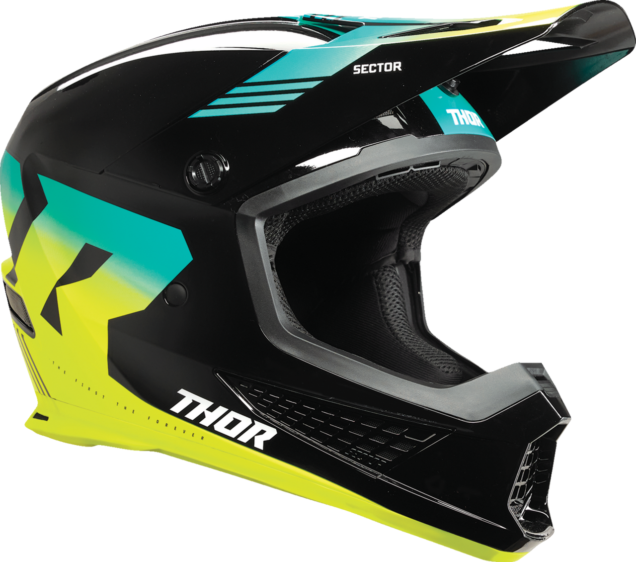 Thor Sector 2 Carve Helmet - Black/Acid
