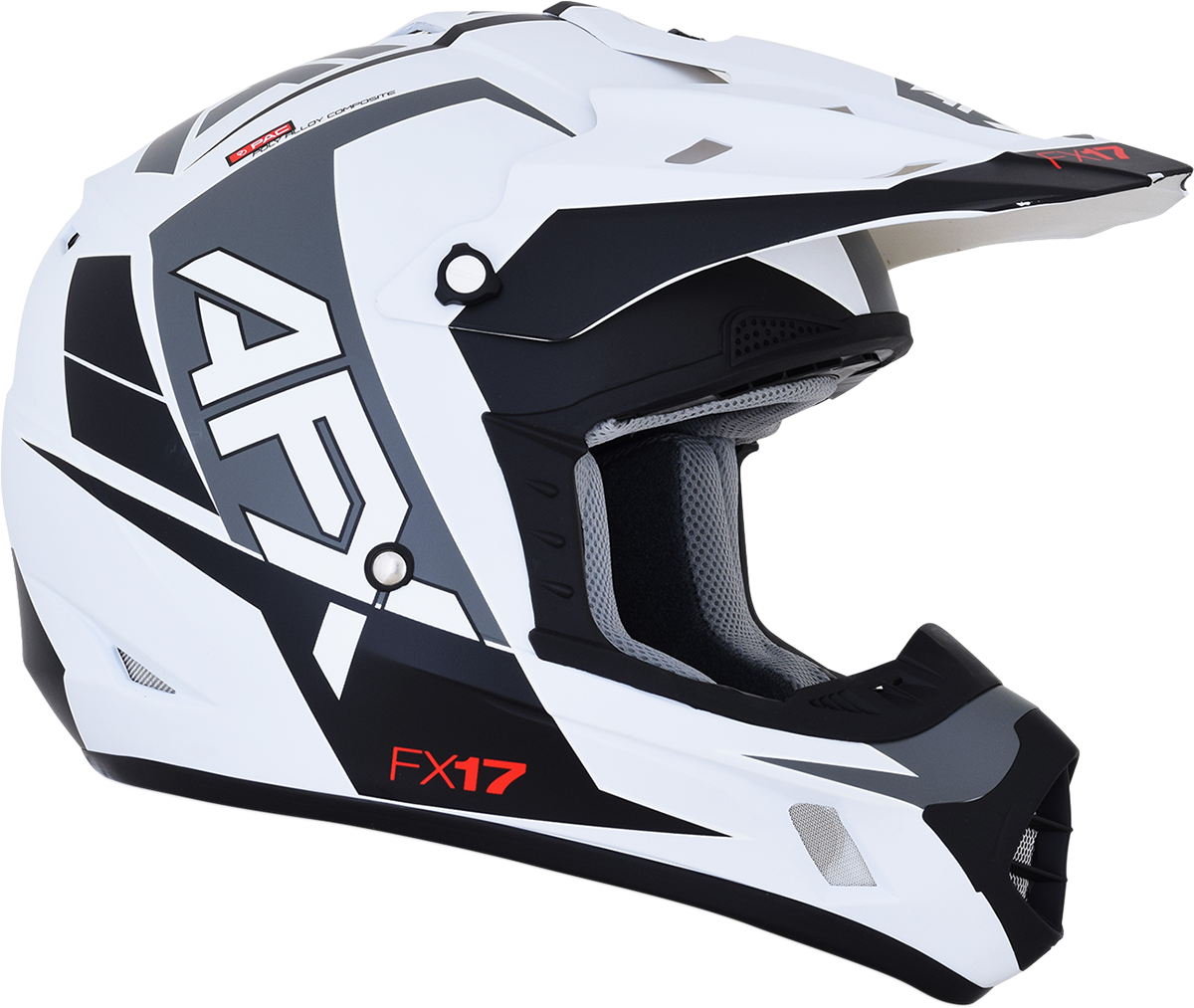 AFX FX-17 Offroad Helmet Aced Matte White/White