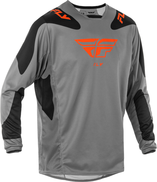FLY Racing 2025 Kinetic Sym Jersey Grey/Orange/Black