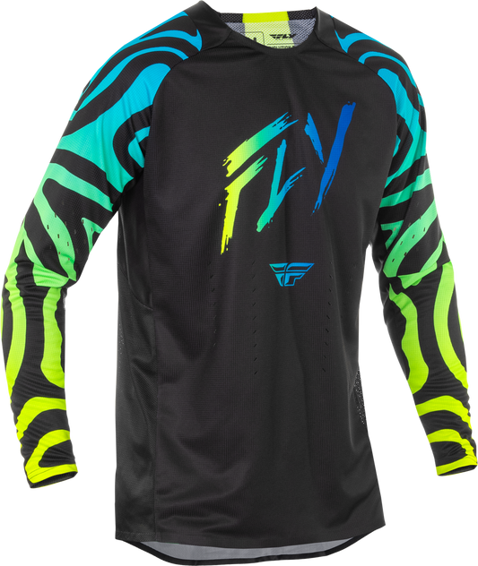 FLY Racing 2025 Evolution DST Zen Jersey Black/Blue/Yellow