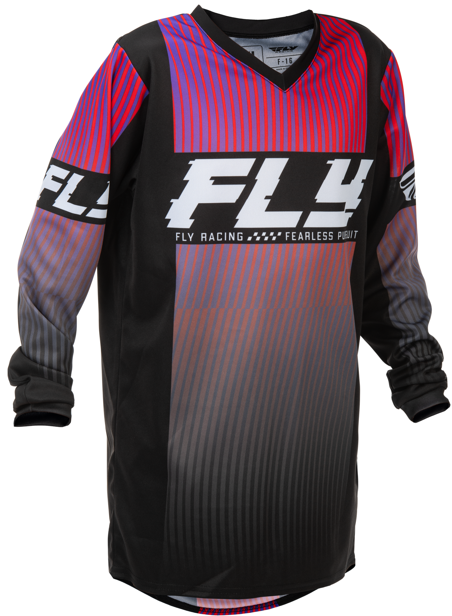 FLY Racing 2026 Youth F-16 Black/Red/Purple Jersey Pant Combo