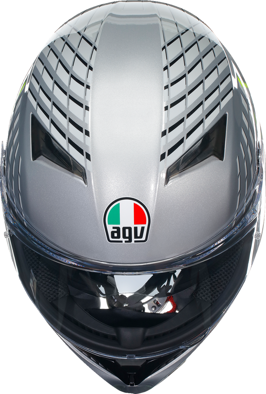 AGV K3 Helmet Fortify Gray/Black/Yellow Fluo