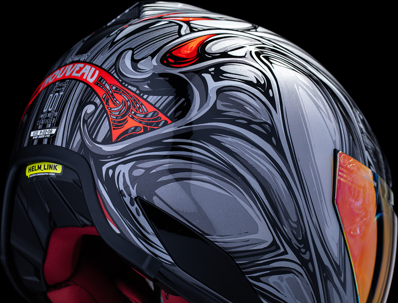 ICON Domain Full Face Helmet Nouveau Silver