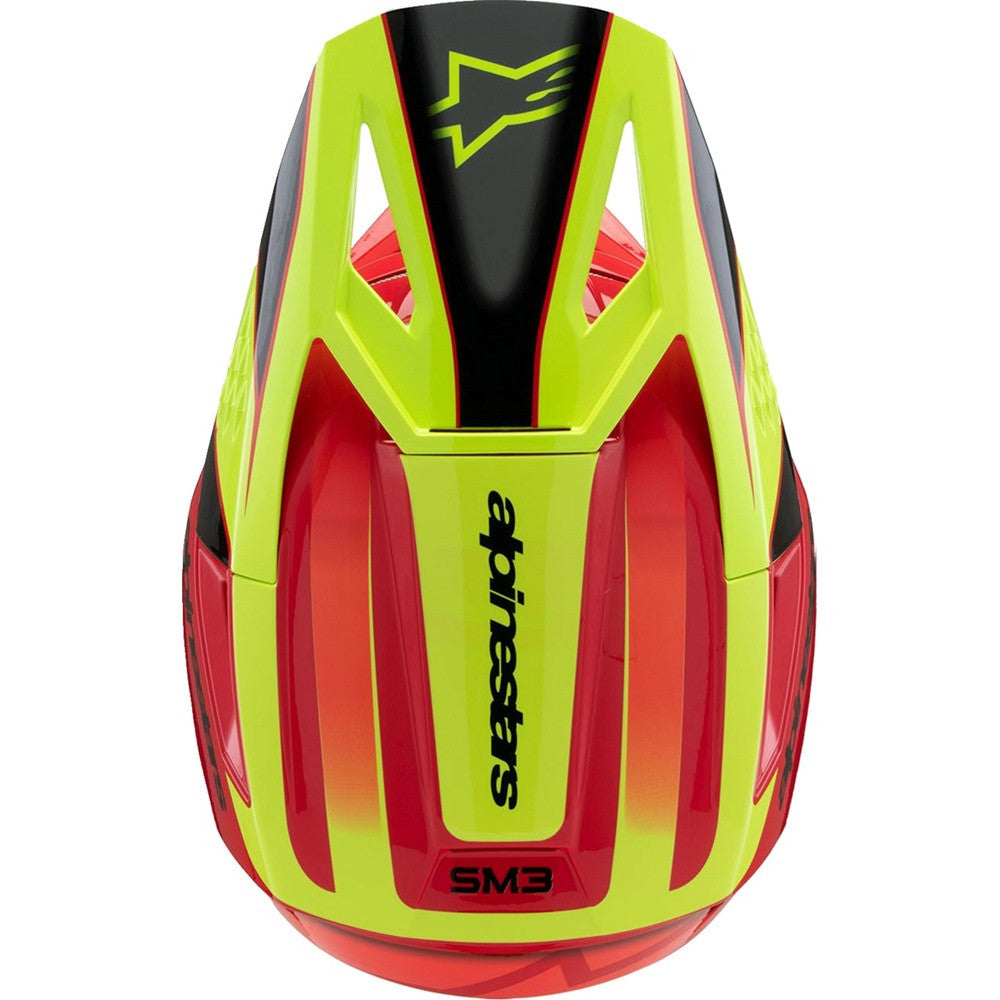 Alpinestars Youth Supertech SM3 Helmet Fray Red/Yellow Fluo/Black/Gloss