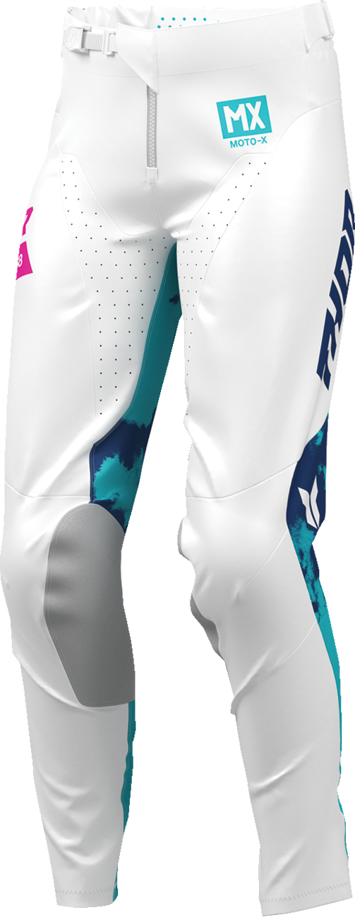 Thor 2026 Womens Launchmode Bleach White/Aqua Jersey Pant Combo