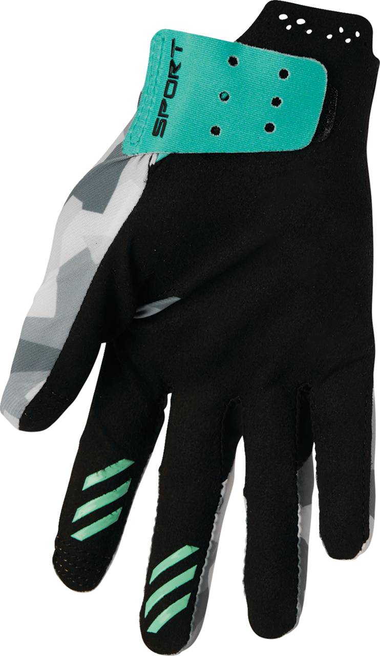 Thor 2025 Womens SPORTMODE Shadow Gloves Teal