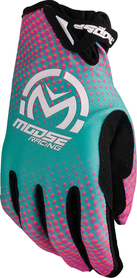 Moose Racing 2025 SX1 Gloves Pink/Purple/Teal