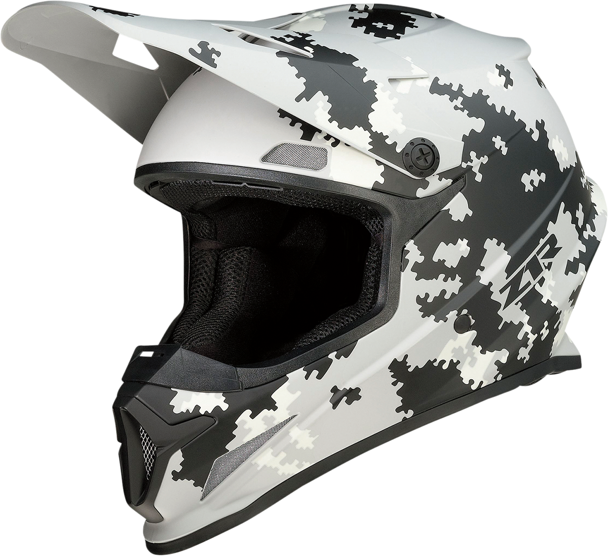 Z1R Rise Digi Camo Offroad Helmet Grey