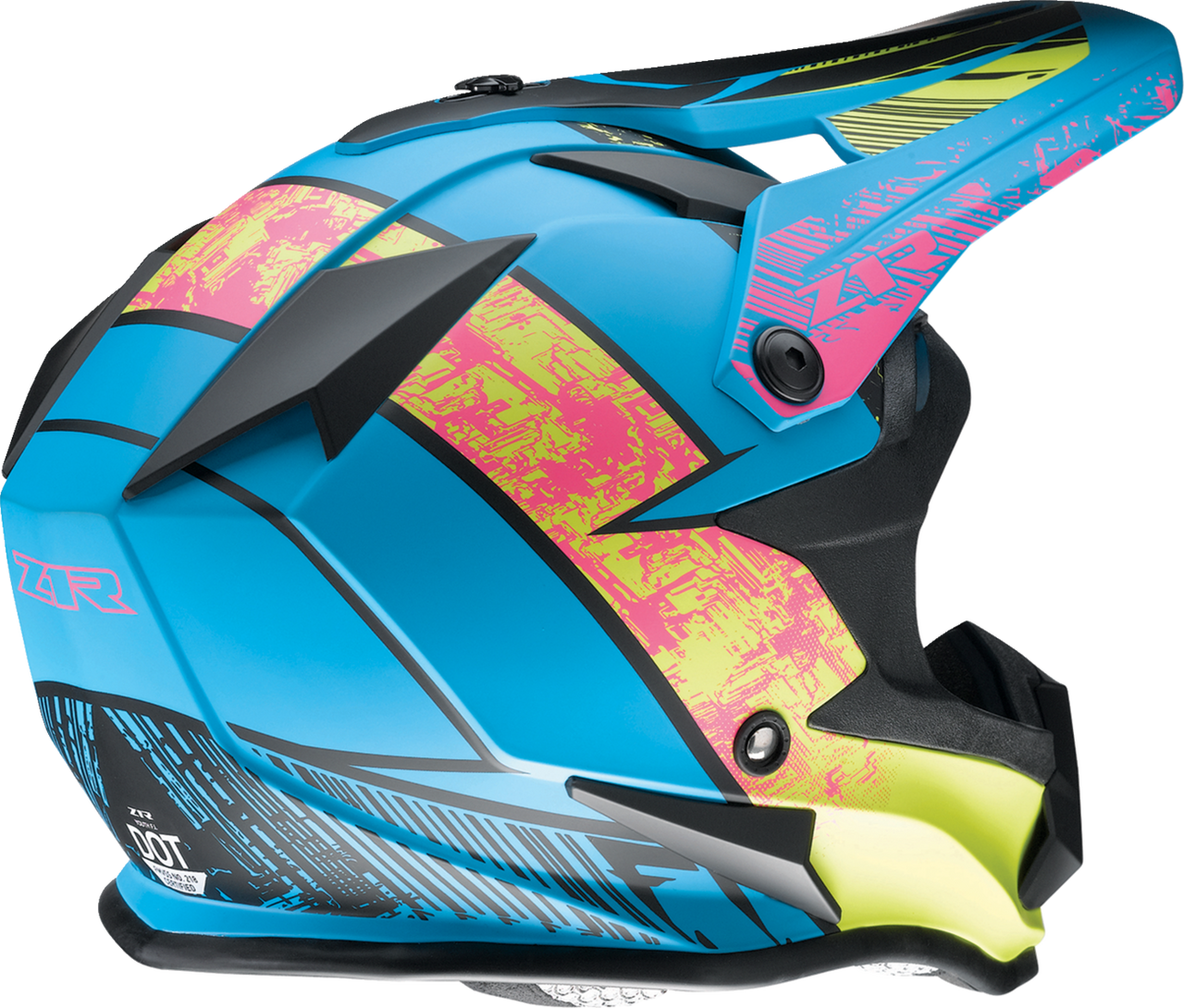 Z1R Youth F.I. Fractal MIPS Offroad Helmet Blue/Hi-Vis