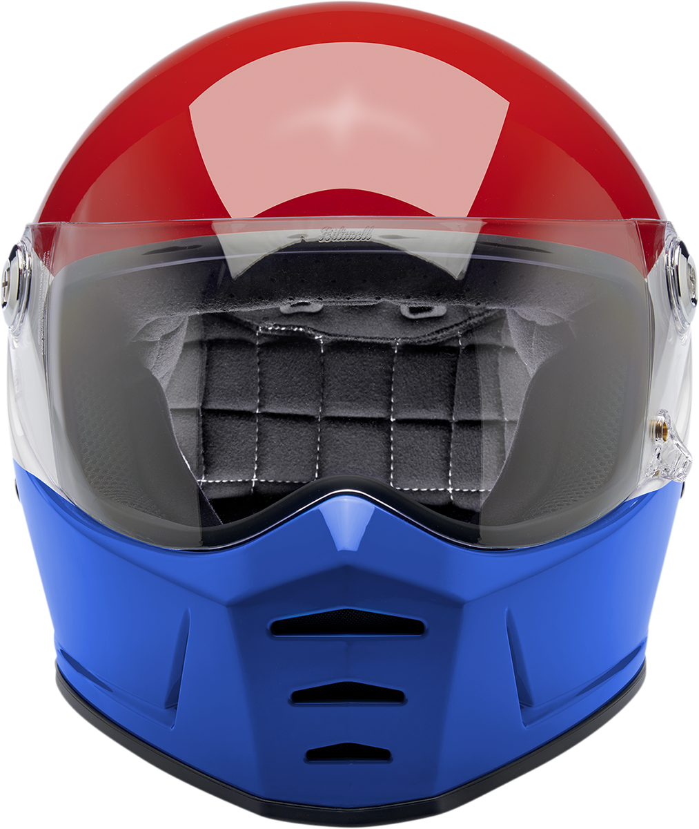 Biltwell Lane Splitter Full Face Helmet Gloss Podium Red/White/Blue