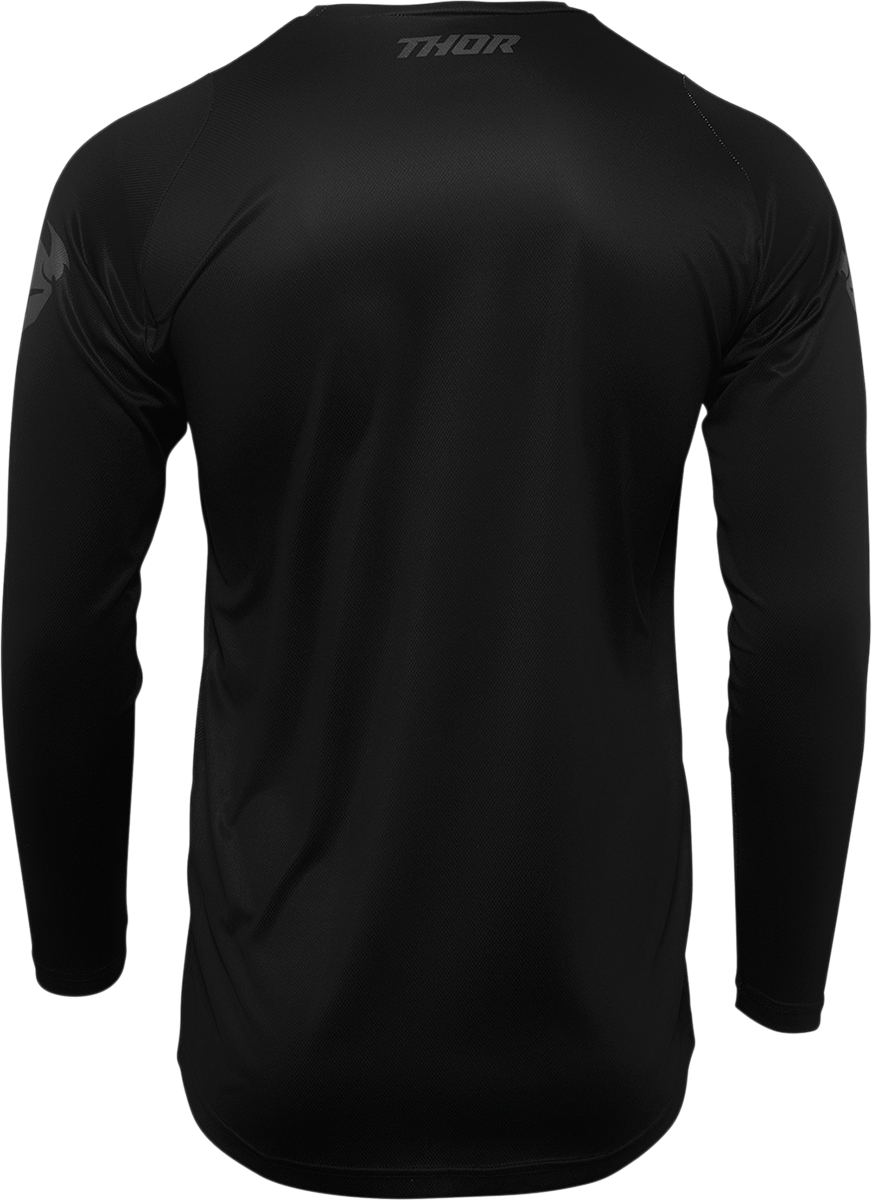 Thor 2023 Youth Sector Minimal Black Jersey and Birdrock Pant Offroad Motocross Combo Black/Grey