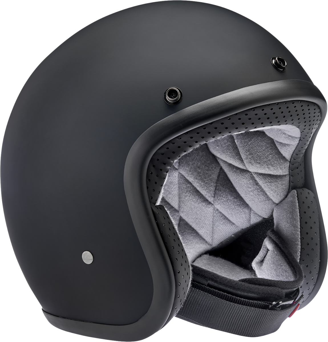 Biltwell Bonanza Open Face Helmet Flat Black Factory