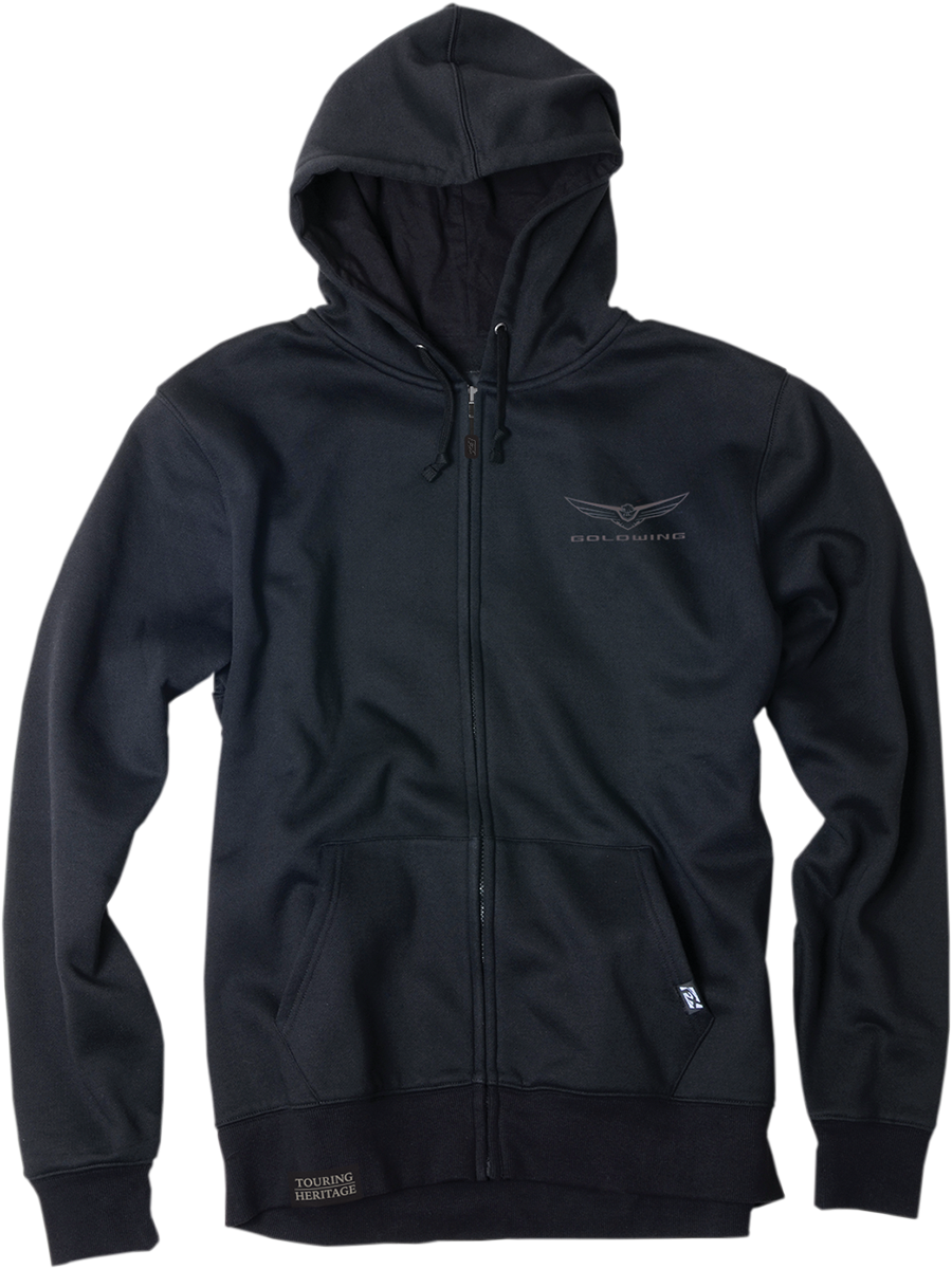 Factory Effex Gold Wing Mens Burst Zip-Up Hoodie Black