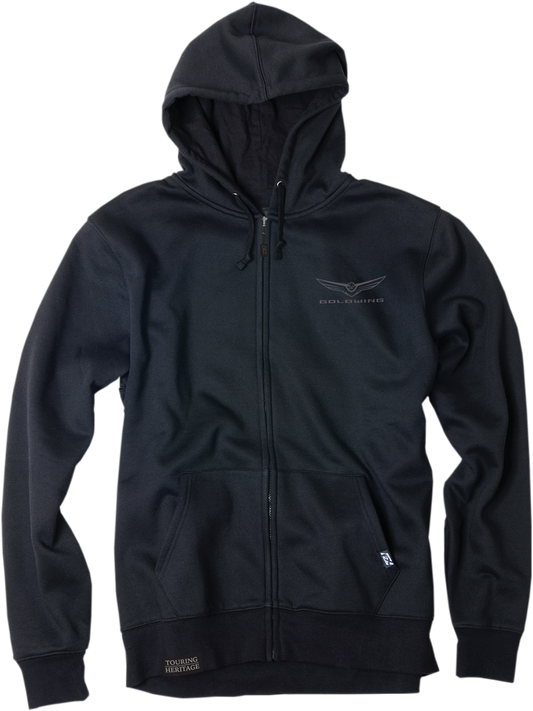 Factory Effex Gold Wing Mens Burst Zip-Up Hoodie Black