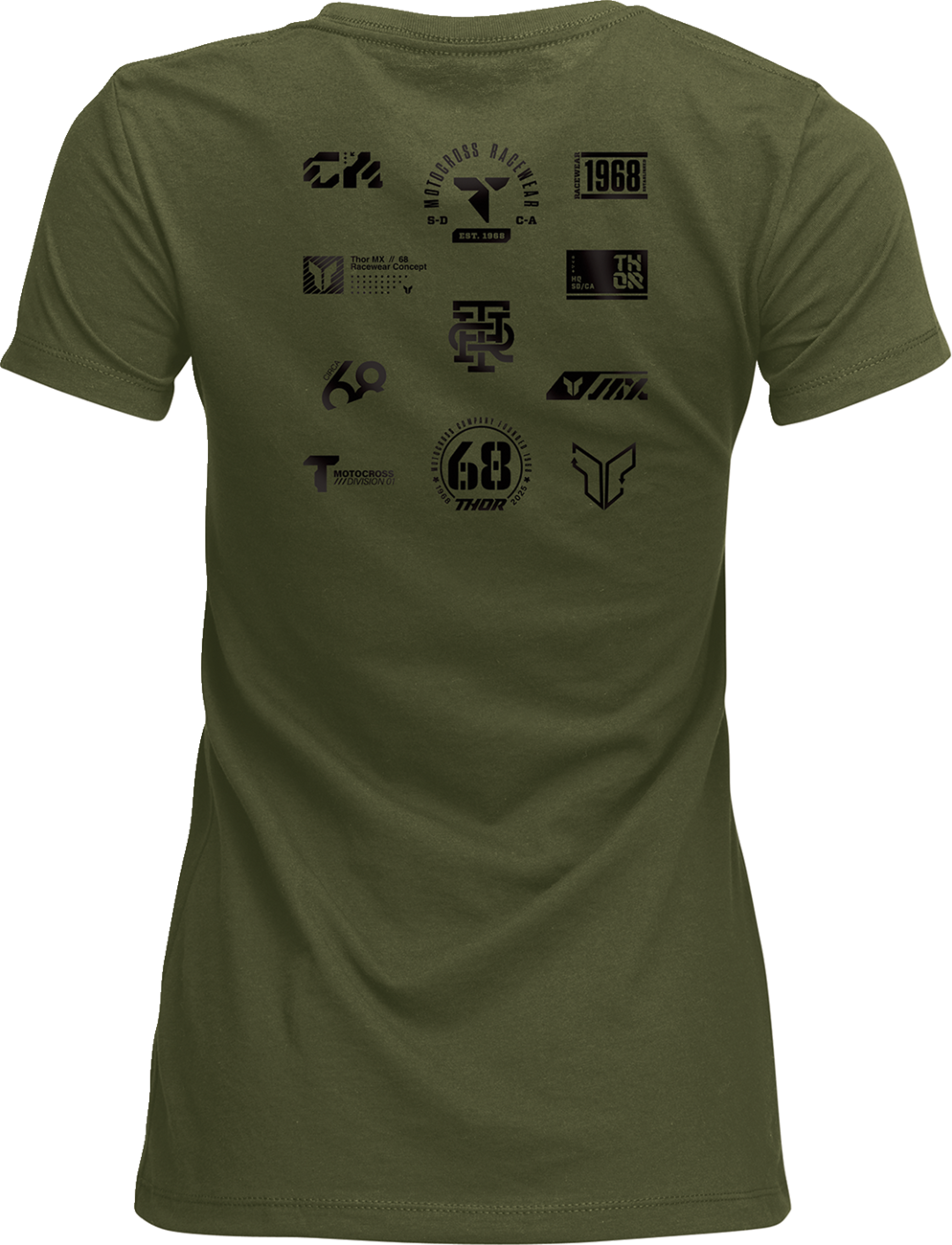 Thor Womens Patched Up T-Shirt Military Green